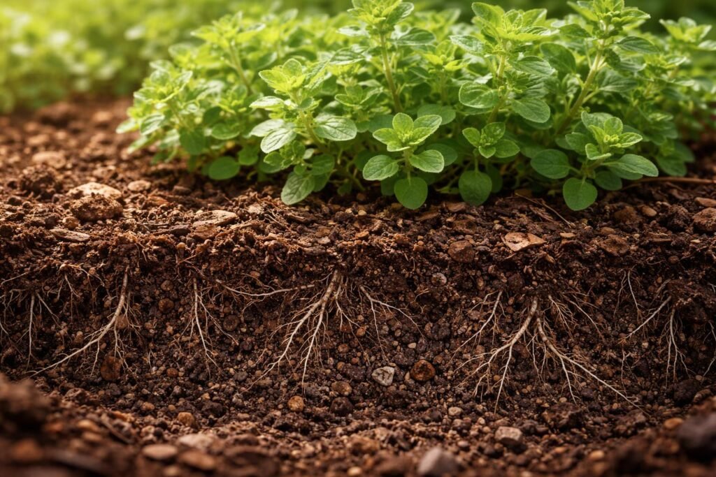 Oregano pflegen – der ideale Standort für ein intensives Aroma - Oregano im Topf, sonniger Standort, fruchtbarer Boden, aromatisch frisch, pflegeleicht
