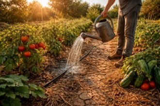 - Dürre belastet Gemüsebeete stark; effiziente Wassernutzung rettet Ernte und Pflanzen.