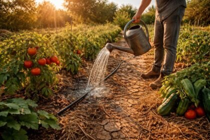 - Dürre belastet Gemüsebeete stark; effiziente Wassernutzung rettet Ernte und Pflanzen.