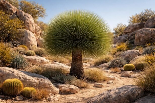 • Yucca queretaroensis • seltene Palmlilie • feine grasartige Blätter • kugelförmige Krone • elegante Gartenrarität
