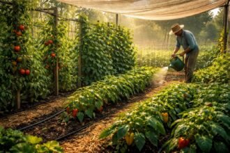 Tomaten, Gurken und Paprika trotzen Hitze besser durch richtige Bewässerung.