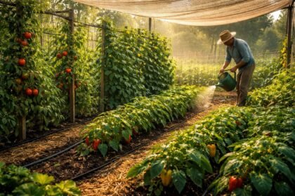 Tomaten, Gurken und Paprika trotzen Hitze besser durch richtige Bewässerung.