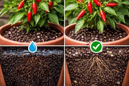 Chili-Pflanzen im Topf • sonniger Balkon • nährstoffreiche Erde • vielfältiges Substrat • Pflegeleicht