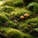Moosschicht mit winzigen Tieren, Moos, Flechten und feuchten Mikrowelten voller natürlicher Vielfalt