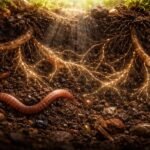 - Unter der Erde leben Würmer, Mikroben, Pilze, Insekten, Nematoden, kleine Spinnen.