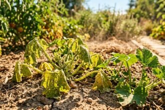 Blattläuse vermehren sich bei Hitze schnell auf trockengestressten Pflanzen im Sommergarten