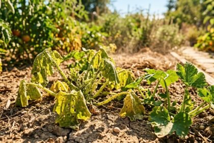 Blattläuse vermehren sich bei Hitze schnell auf trockengestressten Pflanzen im Sommergarten