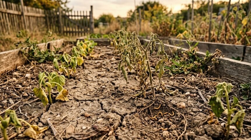 Drahtwürmer schädigen Gemüsepflanzen bei Trockenheit und erhöhen den Fraßdruck im Beet