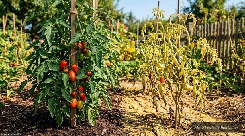 Gelbe und eingerollte Tomatenblätter – Nährstoffmangel, Hitze oder Krankheit? Gelbe, eingerollte Tomatenblätter als Hinweise auf Nährstoffmangel, Hitze oder Krankheit