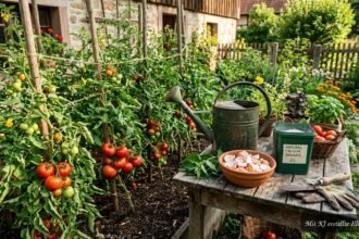 Tomatenpflanzen im Garten mit Eierschalen, Brennnesseljauche und Calcium versorgen