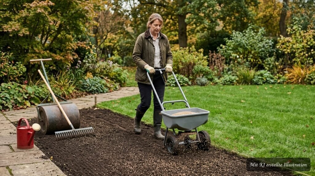 Welcher Rasensamen eignet sich für die Herbstaussaat? – Mischungen richtig auswählen Rasensamen-Mischungen für die Herbstaussaat werden im Garten nach Standort und Pflegebedarf ausgewählt.