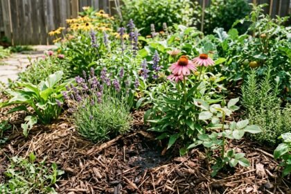 Mulchschicht schützt Gartenboden vor Trockenheit und hilft, Schädlinge einzudämmen