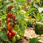 Stinkwanzen sitzen bei sommerlicher Hitze auf Tomaten- und Paprikapflanzen
