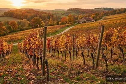 Weinreben im Herbst nach der Ernte schneiden, pflegen und auf den Winter vorbereiten