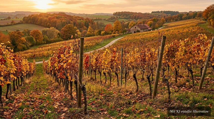 Weinreben im Herbst nach der Ernte schneiden, pflegen und auf den Winter vorbereiten