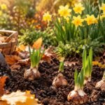 Narzissenzwiebeln werden im Herbst für kräftige Blüten im Frühling gepflanzt