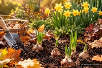 Narzissenzwiebeln werden im Herbst für kräftige Blüten im Frühling gepflanzt
