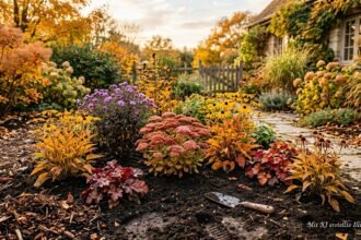 Herbstliche Staudenpflanzung im Garten für üppige Blüten im kommenden Frühjahr