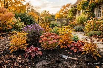 Herbstliche Staudenpflanzung im Garten für üppige Blüten im kommenden Frühjahr