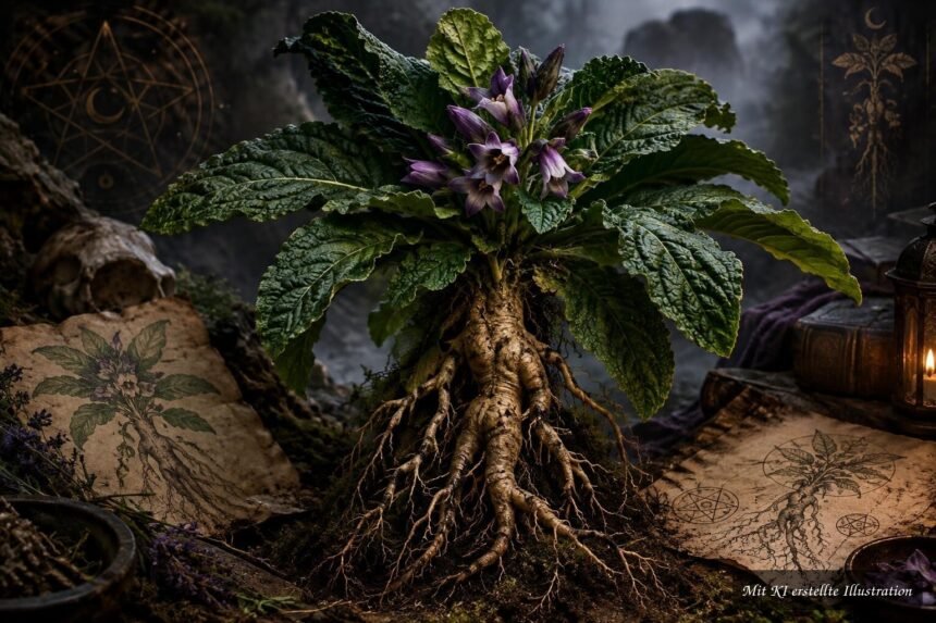 Alraune erkennen: Geschichte, Giftigkeit und Mythen rund um Mandragora officinarum Alraune Mandragora officinarum mit charakteristischen Blättern und geheimnisvoller botanischer Geschichte