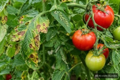 Braune Flecken auf Tomatenblättern erkennen und Krankheiten von Schädlingen unterscheiden