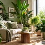 Üppige Zimmerpflanzen verwandeln ein helles Zuhause in einen entspannenden Urban Jungle.