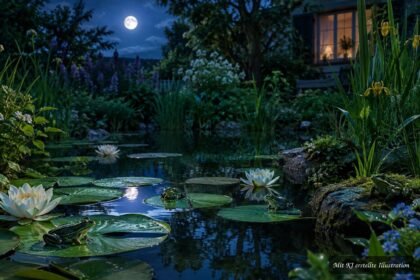 Frösche quaken nachts am idyllischen Gartenteich neben schlafgestörten Anwohnern