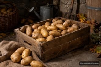 Geerntete Kartoffeln werden richtig gelagert, damit sie über den Winter fest und keimfrei bleiben