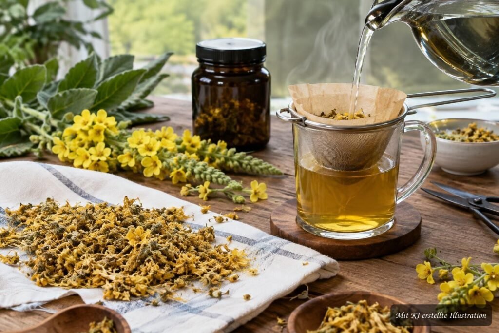 Königskerze als Heilkraut mit gelben Blüten zur sicheren Anwendung in der Naturheilkunde