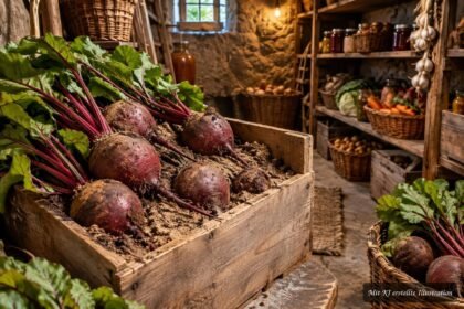 Rote Bete wird im Keller, in Kisten und kühlen Vorratsräumen richtig gelagert