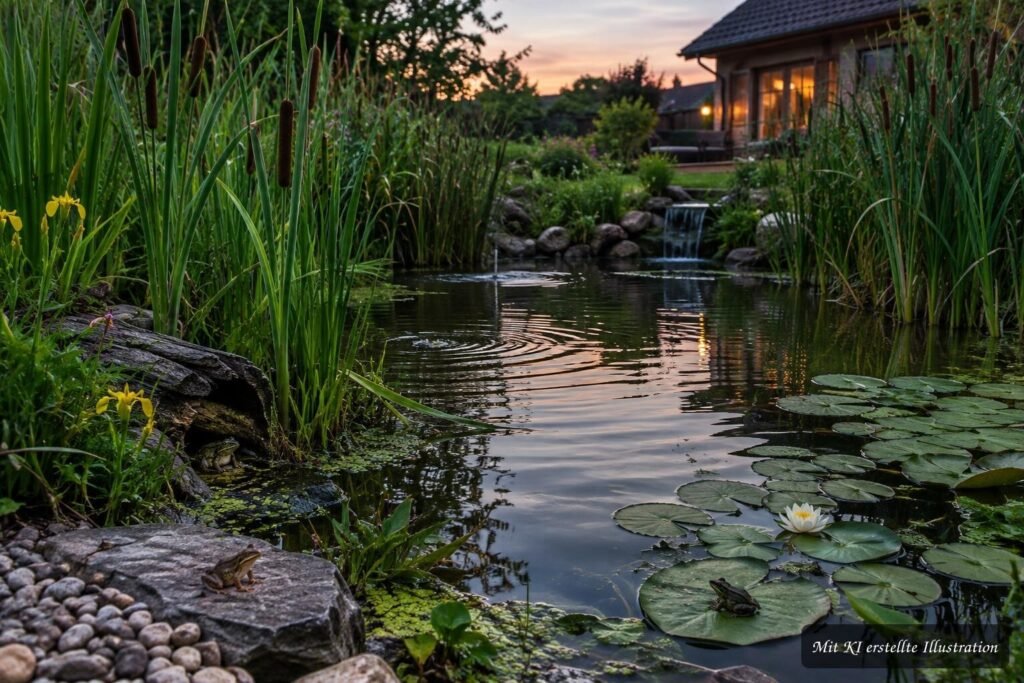 Frosch am Gartenteich bei Nacht – sanfte Maßnahmen gegen lautes Quaken