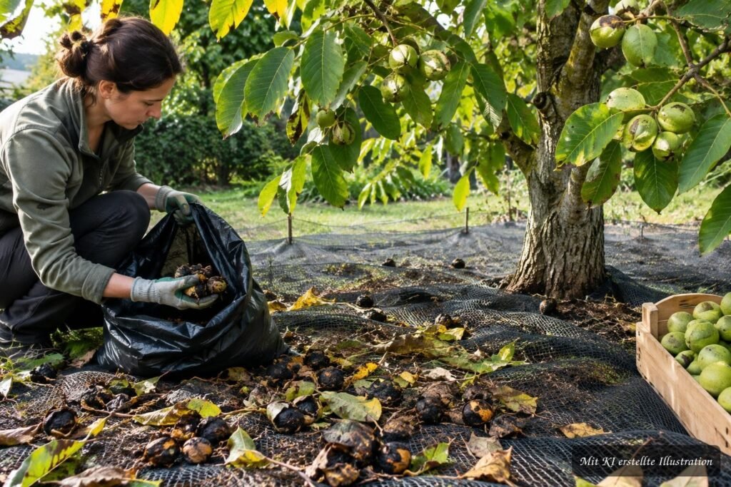 Schwarze Walnussschalen und beschädigte Früchte am Baum – Ursachen erkennen und die Ernte mit gezielten Maßnahmen retten