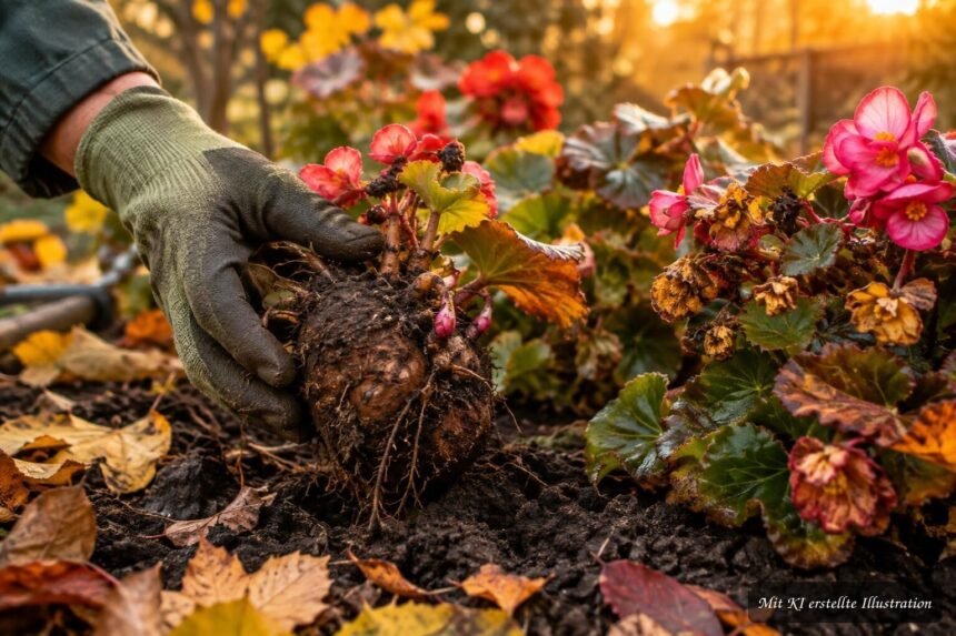 Wann werden Begonienknollen ausgegraben? Begonienknollen werden vor dem ersten Frost ausgegraben und trocken überwintert
