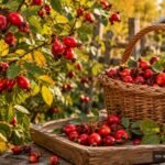 Rote Hagebutten werden schonend getrocknet und für den Winter haltbar gemacht