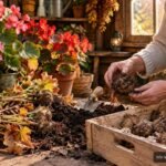 Begonienknollen werden sorgfältig vorbereitet und frostfrei über den Winter gelagert