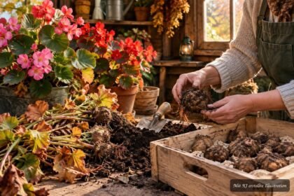 Begonienknollen werden sorgfältig vorbereitet und frostfrei über den Winter gelagert